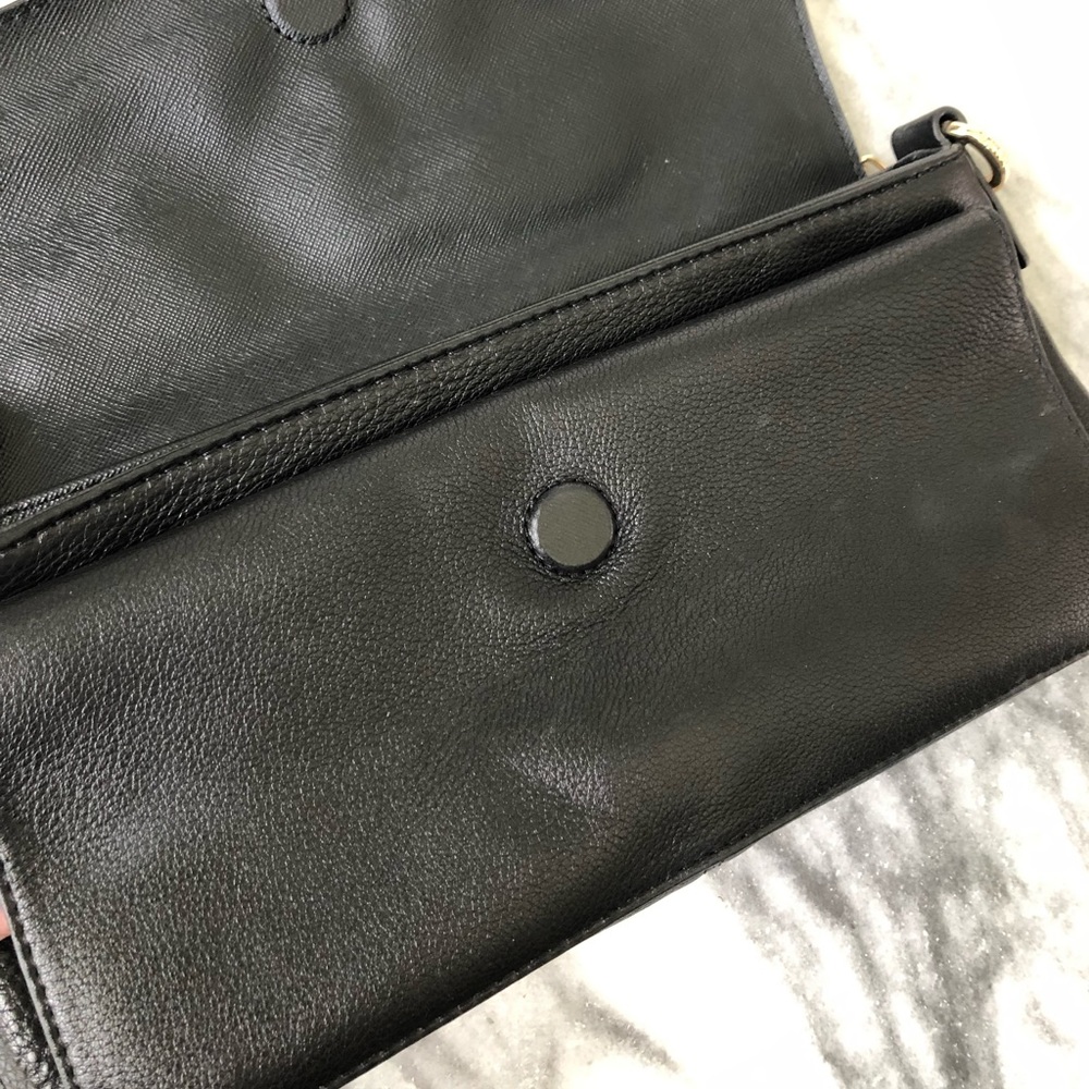 DKNY Black Leather Shoulder Bag - Picture 5 of 8